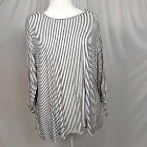 Black and White Striped Tunic Top MAX STUDIO 3XL